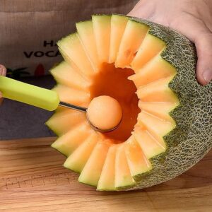 -zilitol Melon Baller Scoop Set,Professional 4 in 1 Steel Watermelon Cutter Fruit Carving Tools Set,Fruit Scooper-B09T71J1K4