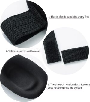 قناع نوم ثلاثي الابعاد ، قناع عين للنوم وظلال العيون والسفر مع حزام قابل للتعديل للرجال/النساء للمكتب والمنزل والتخييم والطائرات والاستخدام في السفر (ارجواني)-B0F39ZRY84