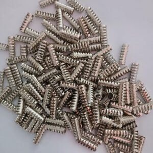 71OjbXwgzCL._AC_SY879_ 30pcs End Caps for shoelaces, laces and wide strings Spring Cord Locks Plastic End Stopper Dual Holes Toggle Fastener Rope End for Drawstrings, Shoelaces, Tent, Tie-Downs, Silver Tone-B0DKL1NMS6