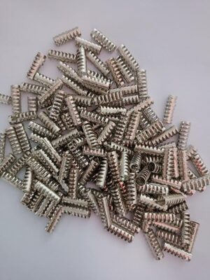 30pcs End Caps for shoelaces, laces and wide strings Spring Cord Locks Plastic End Stopper Dual Holes Toggle Fastener Rope End for Drawstrings, Shoelaces, Tent, Tie-Downs, Silver Tone-B0DKL1NMS6