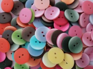 50pcs 17mm Colours Double Eye Bread Button Round Resin Sewing Buttons Diy Scrapbooking Multicolour, DIY Handmade-B0DKKJCV8V