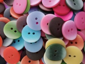 50pcs 17mm Colours Double Eye Bread Button Round Resin Sewing Buttons Diy Scrapbooking Multicolour, DIY Handmade-B0DKKJCV8V