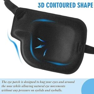 1Pcs-Kid's/Adult Black Adjustable Soft and Comfortable Pirate Eye Patch Single Eye Mask for Amblyopia Lazy Eye ‍ (Right)-B0DBNTZM6Q