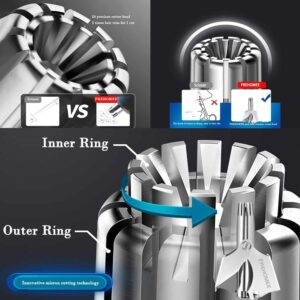 1pcs Manual Nose Hair Trimmer for Man & Woman,No Battery Required,Trimmer for Nose,Ear,Moustache and Whiskers Hair,Waterproof,Stainless Steel with Brush,Nasal Clippers-B0DL2TTV6R