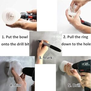 Drill Dust Collector Rubber Dust Cover Electric Hammer Drill Dust Collector Electric Drill Power Tool Accessories White-B098W24NWW