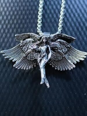 (1 Pc) Vintage Gothic Crucifixion Skull Pendant Necklace for Men Statement Street Ride Party Jewelry Accessories AL18999-Silver-B0DRSYXGV6
