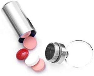 Waterproof Aluminum Metal Pill Box Case Organizer with Keychain - Outdoor Medicine Bottle Key Ring Small First Aid Drug Holder Pill Container silver-B091KL5S8B