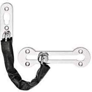 Door Security Chain, Heavy Duty Front Door Chain, Door Limiter Slide Door Chain Door Restrictor Security Lock for Safer Caller Identification & Home Security (as shown)-B0BSVK7HR6