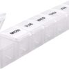 - 15 CM - Travel Pill Box Plastic Pill Case Weekly Medicine Storage Organizer Container Drug Tablet Dispenser Independent Lattice Holder ( TRANSPARENT )-B0BW4Y71VH