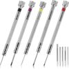 MySouq-Precision Screwdriver Set, 5PCS Watch Screwdriver Set Reversible Blade Screwdriver for Glasses Repair Kit & Watch Back Removal Tool, Flat Head Screwdriver for Watch, Eyeglasses Jewelry Repair-B0CTXJK47M