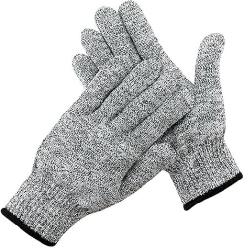 MySouq-Store 1 pair Small Size for Lady- High-strength Level 5 Safety Anti Cut Gloves Kitchen Butcher Cut Resistant Gloves for Fish Meat Cutting Gardening Safety Gloves (XL 26CM, CHINA)-B0DF7LQXHN