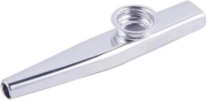 Metal Kazoo Harmonica Mouth Flute Kids Party Gift Musical Instrument Professional Performce Diaphragm Guitar Ukulele Lovers (Silver)-B0DJV94754