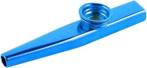 Metal Kazoo Harmonica Mouth Flute Kids Party Gift Musical Instrument Professional Performce Diaphragm Guitar Ukulele Lovers (Blue)-B0DJVB1KMF