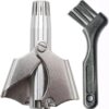 MySouq-Store 1pcs Manual Nose Hair Trimmer for Man & Woman,No Battery Required,Trimmer for Nose,Ear,Moustache and Whiskers Hair,Waterproof,Stainless Steel with Brush,Nasal Clippers-B0DL2TTV6R