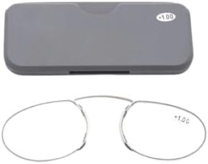 Fashion Legless Clip Nose Portable Reading Glasses Unisex Ultra Thin Magnification Eyewear Unbreakable-B0DS1JL2VK