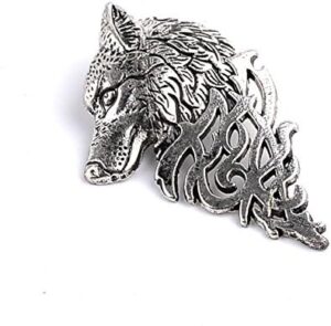OneckOha Zinc Alloy Fox Brooches Vintage Animal Wolf Collar Pin Brooch Men's and Ladies Suit Pin 5cmX3cm-B0F34V8R3K