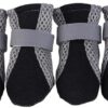 MySouqEg Store Pet Dog Shoes Breathable Waterproof Outdoor Walking Net Soft Summer Pet Shoes Night Safe Reflective Boots for Small Medium Dogs (Black, XL)-B0F5PD2WLB