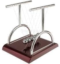 MySouq-Store [1Pcs] [ Small - 9 CmX 8 Cm] Newtons Cradle Balance Balls Physics Pendulum Science Desk Office Classic Toy BB0908CM--B0F79KDDF7