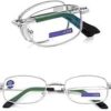 B0DBLZYTJM--MySouq-Store [1Pcs-Reading Square Glasses + Belt Holder ] Women Men Black Or Brown with Flexible obtuse frame Hand glasses.