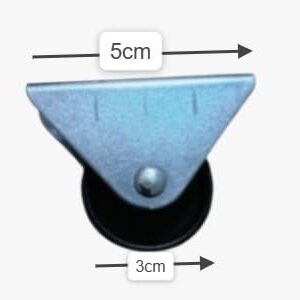 MySouqEg Store 4 Pcs Rolling Casters, Diameter 3,4,4.5Cm Please select you size Casters, 1 Way Furniture Moving Forward and Back Only Base Length (Black, Wheel Diameter 4Cm Base 5.50Cm)-B0FB338MDW