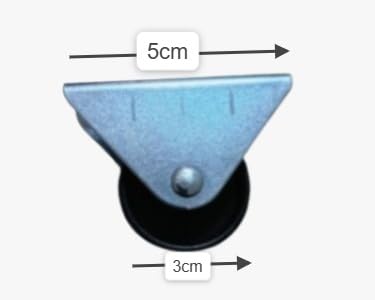 MySouqEg Store 4 Pcs Rolling Casters, Diameter 3,4,4.5Cm Please select you size Casters, 1 Way Furniture Moving Forward and Back Only Base Length (Black, Wheel Diameter 4Cm Base 5.50Cm)-B0FB338MDW