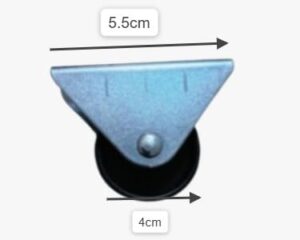 4 Pcs Rolling Casters, Diameter 3,4,4.5Cm Please select you size Casters, 1 Way Furniture Moving Forward and Back Only Base Length (Black, Wheel Dimeter 5Cm Base wheels 3Cm)-B0FB2RYR98