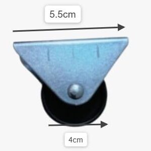 4 Pcs Rolling Casters, Diameter 3,4,4.5Cm Please select you size Casters, 1 Way Furniture Moving Forward and Back Only Base Length (Black, Wheel Dimeter 5Cm Base wheels 3Cm)-B0FB2RYR98