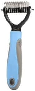 B0BRYNS9VC- Click to see full view Pet Grooming Shedding Brush Tool Comb Dematting Rakes Fur Knot Cutter Remove Rake Dog Cat Long Short Hair Metal Blade (Random Colors)