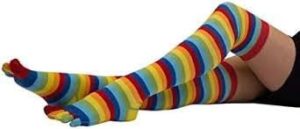 B0DP1PTPLC-Women Girls Rainbow and Multicolor Striped Tights Opaque Stockings Full Length Pantyhose for Christmas Halloween Cosplay Traffic striped pant (Rainbow)