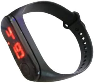 B0FBGM35YC- Digital Watch Kids Waterproof Led Sports Watch Digital Timepiece Blackrap Calendar Wristwatch Clock with date and time