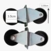 4 Pcs Rolling Casters, Diameter 3,4,4.5Cm Please select you size Casters, 1 Way Furniture Moving Forward and Back Only Base Length (Black, 3.50Cm)-B0F9Z4HJCX