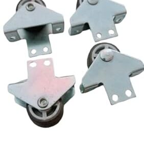 B0F89KD1CB-- Fixed 4 Pcs Rolling Casters, Small Casters, one Way Furniture Moving Forward and Back Only Base - Wheel Diameter 2.5 cm = I Inche