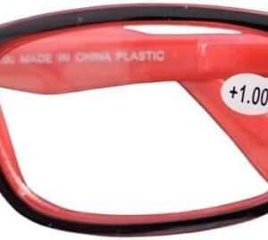 B0F7Y4MYJY- Plastic Colored Reading Glasses for Men and Women (RED X Black) Frame MayBe changed to glasses frames for Use