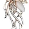 MySouqEg Store Fashion Rhinestone 1Pcs For Women Brooch Collar Pins Corsage Crystal Leaves Insect and shaps Brooch Badges Jewelry Accessories 5cmX4cm (XZ16)--B0F34FGFZH