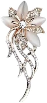 MySouqEg Store Fashion Rhinestone 1Pcs For Women Brooch Collar Pins Corsage Crystal Leaves Insect and shaps Brooch Badges Jewelry Accessories 5cmX4cm (XZ16)--B0F34FGFZH