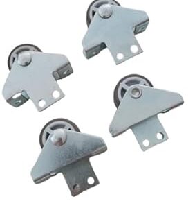 B0F89KD1CB-- Fixed 4 Pcs Rolling Casters, Small Casters, one Way Furniture Moving Forward and Back Only Base - Wheel Diameter 2.5 cm = I Inche