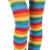 B0DP1PTPLC-Women Girls Rainbow and Multicolor Striped Tights Opaque Stockings Full Length Pantyhose for Christmas Halloween Cosplay Traffic striped pant (Rainbow)