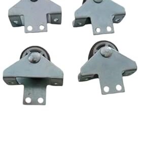 B0F89KD1CB-- Fixed 4 Pcs Rolling Casters, Small Casters, one Way Furniture Moving Forward and Back Only Base - Wheel Diameter 2.5 cm = I Inche