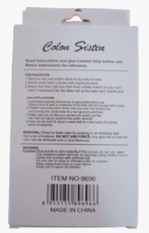 96Pcs Colored False Nails Tips Set - French Style Acrylic Artificial Tip Manicure - 4 Colored Nail Art - Salon-Lock Instant Home Use--‎B0DLB7LWHV