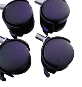 MySouqEg-store [4 Pcs/set ] Wheel Furniture Casters for Computer and office Desks (Black, 4 Cm with Breaks 9mm)-B0F9ZQ2B55