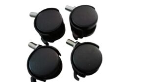 MySouqEg-store [4 Pcs/set ] Wheel Furniture Casters for Computer and office Desks (Black, 4 Cm with Breaks 9mm)-B0F9ZQ2B55