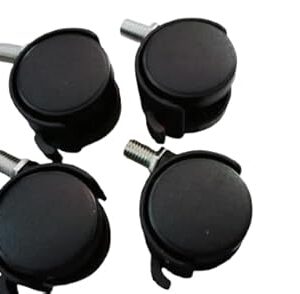 MySouqEg-store [4 Pcs/set ] Wheel Furniture Casters for Computer and office Desks (Black, 4 Cm with Breaks 9mm)-B0F9ZQ2B55