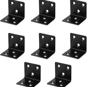 31kC76BEcpL._AC_ Set of 12 Reinforced Black Right Angle Brackets (30X30mm), 90 Degree Iron Angle Bracket - Bracket Joint Bracket, Durable Stability for Your Carpentry Projects-B0F8BYHJQ6