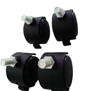 MySouqEg-store [4 Pcs/set ] Wheel Furniture Casters for Computer and office Desks (Black, 4 Cm with Breaks 9mm)-B0F9ZQ2B55