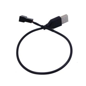 B0DHP1V66L- 1pcs USB To 4Pin/3Pin Computer Fan Adapter Cable 5V To 12V Power Cable Connector 3pin or 4pin Fan To USB Adapter 30CM (4Pin)