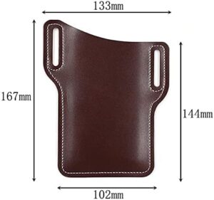Men's Belt Loop Holster Leather Phone Wallet--B09H3LPP86