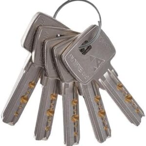 410VpO0dLpL._AC_ B0DPXVXKCV- 1pcs High Performance Door Lock Cylinder With 5 Computer Al-ahram Key, Silver