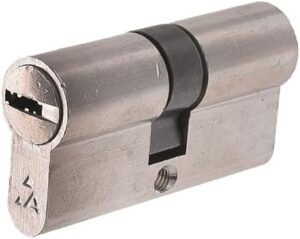 B0DPXVXKCV- 1pcs High Performance Door Lock Cylinder With 5 Computer Al-ahram Key, Silver