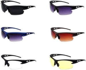 Men's Explosion-proof Sunglasses Outdoor Riding Glasses Bicycle Sunglasses Black Frame Night Vision-B0D1HXS2W9
