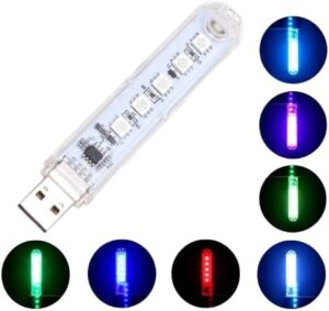 USB Mini Changer LED Light For Book Lights for BEd Room LEDs SMD For PC Laptops Notebook Mobile Power Charger Reading Bulb RGB-B0F93W8327